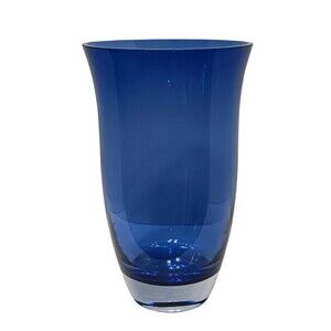 Vintage Polish Cobalt Blue Glass Vase –Mid-Century Style Decor-Glass Achilles Co